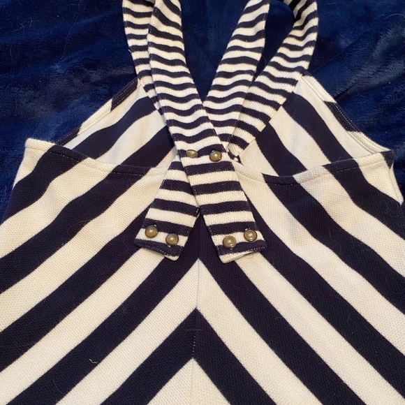 Ladies tank top, navy and white - Picture 3 of 5